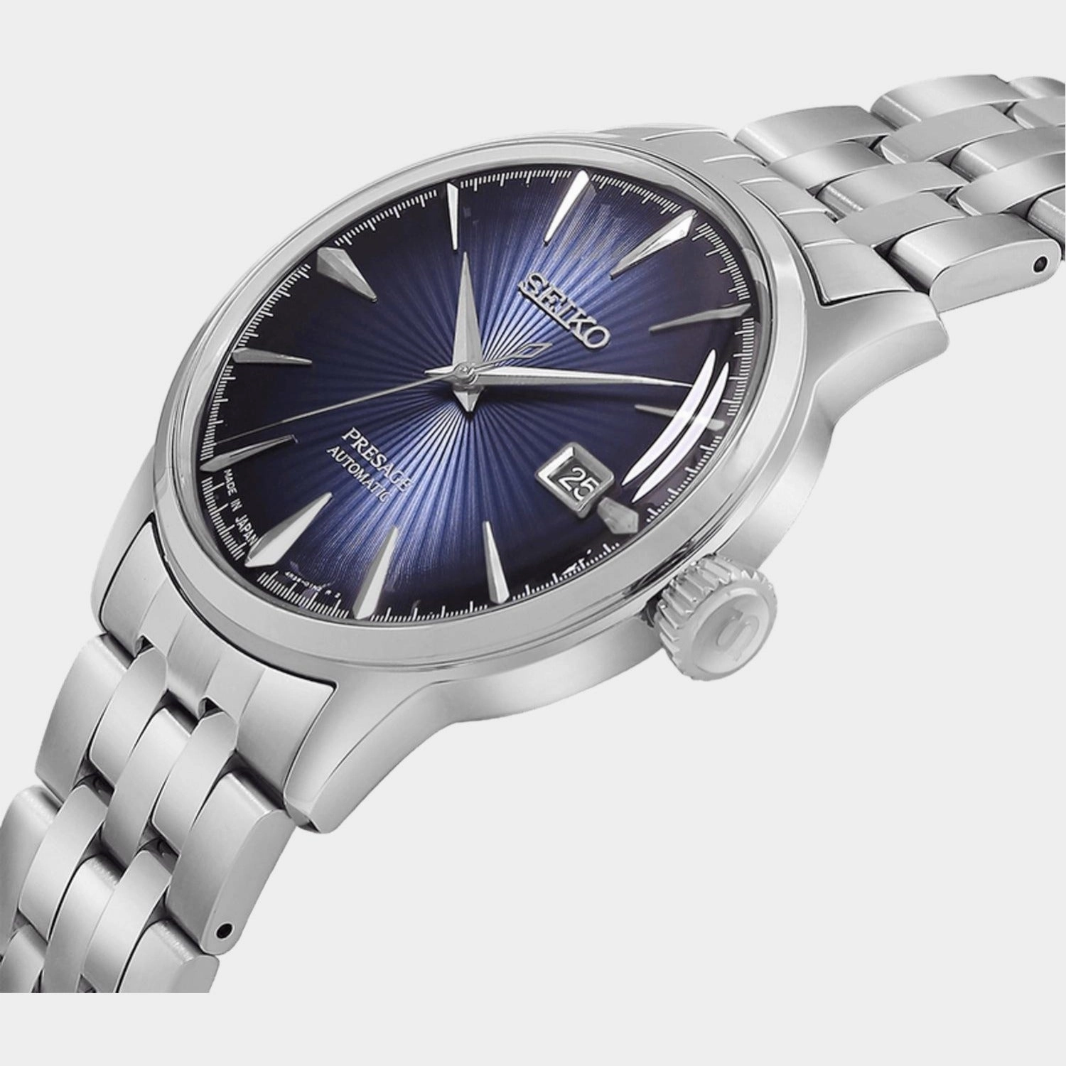 Presage Men Automatic Blue Dial Analog Stainless Steel Watch SRPB41J1
