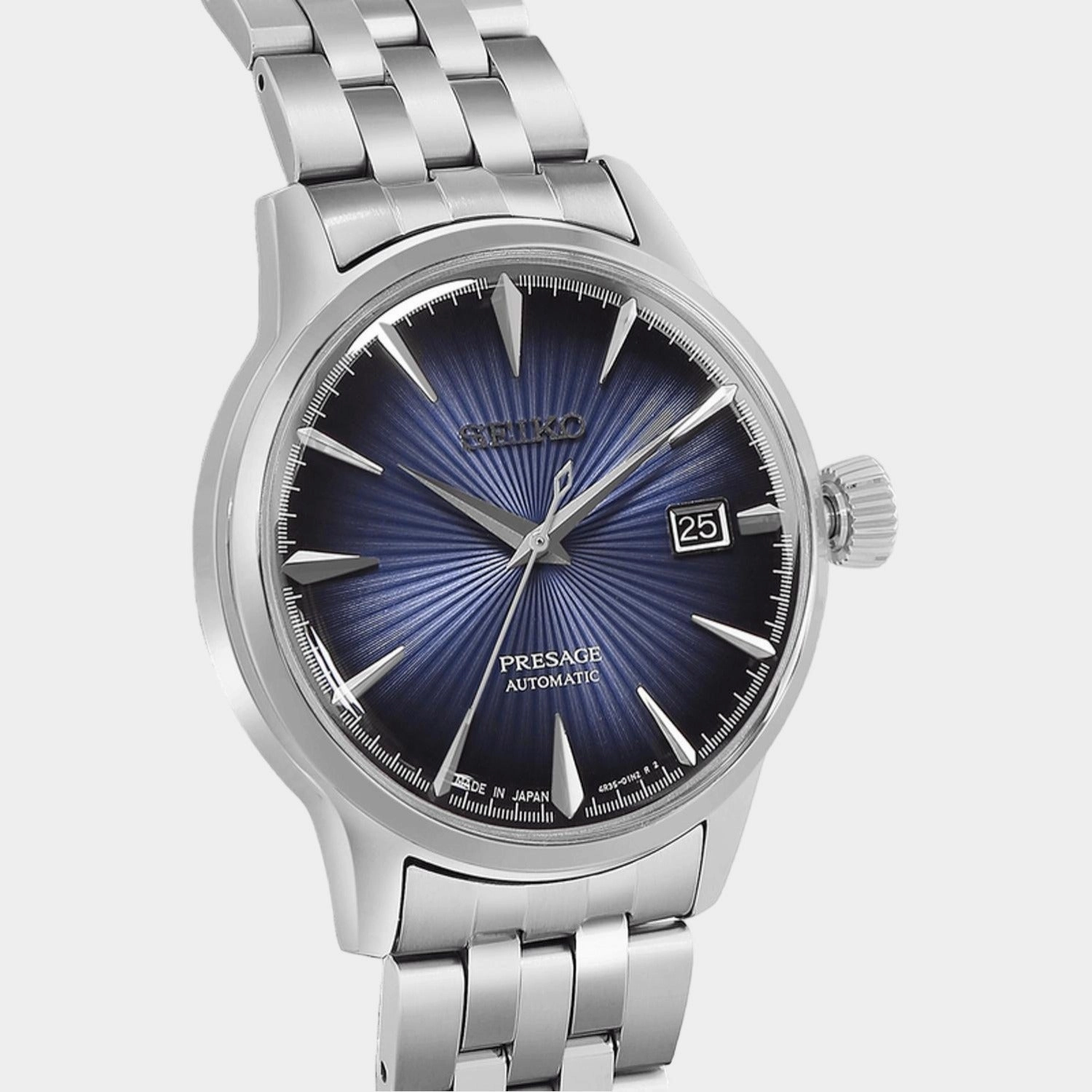 Presage Men Automatic Blue Dial Analog Stainless Steel Watch SRPB41J1