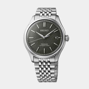 Presage Men Automatic Grey Dial Analog Stainless Steel Watch SPB465J1
