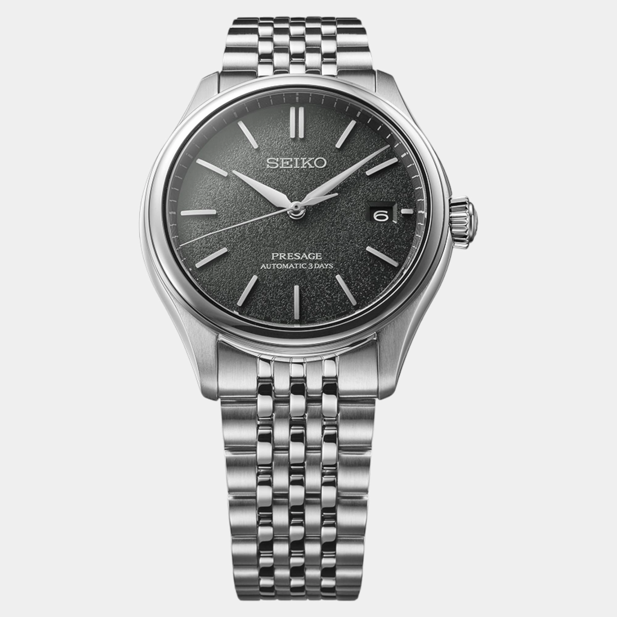 Presage Men Automatic Grey Dial Analog Stainless Steel Watch SPB465J1