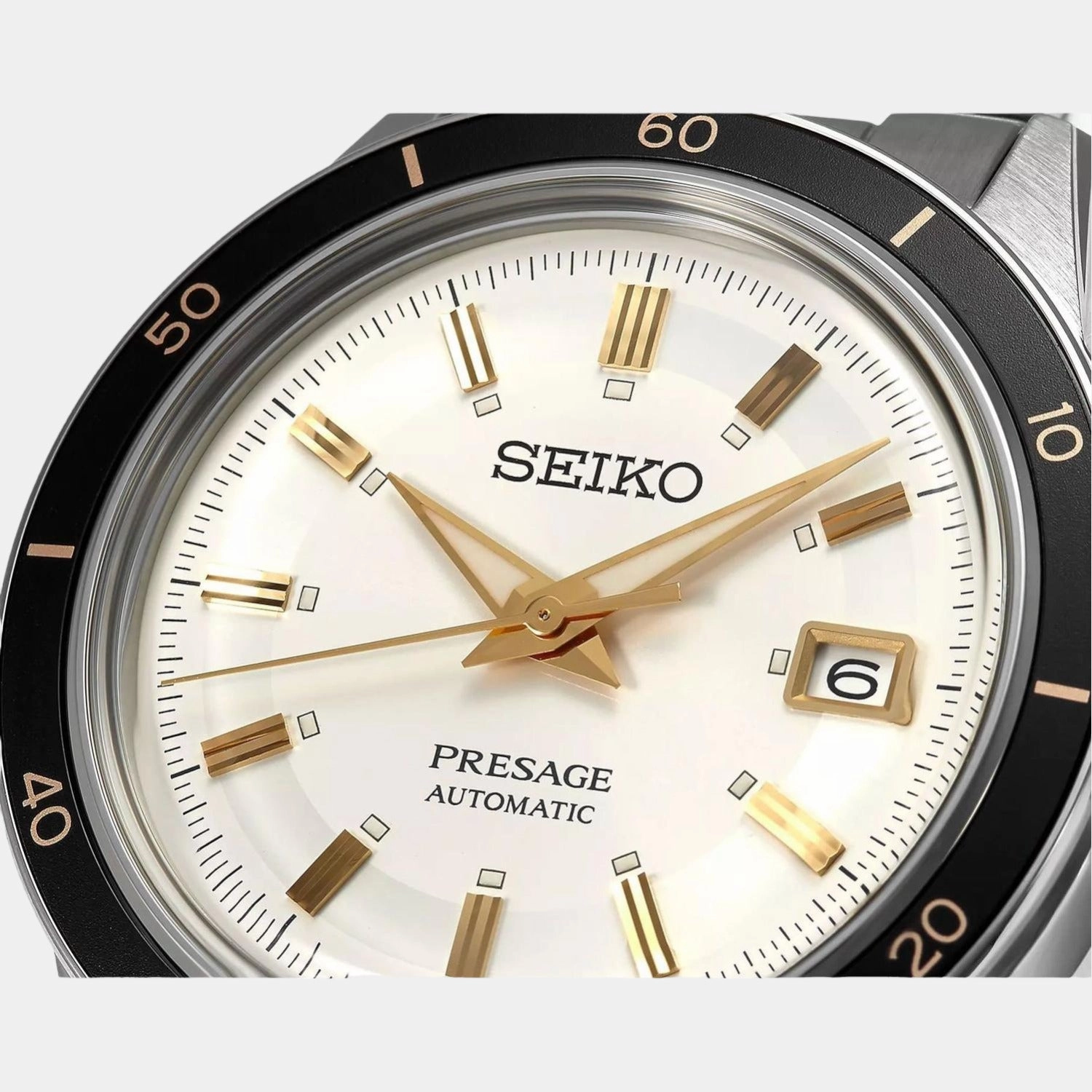 Presage Men Automatic White Dial Analog Stainless Steel Watch SRPG03J1