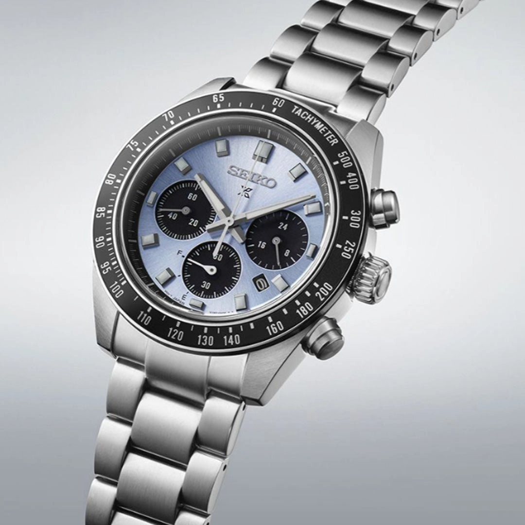 Prospex Men Solar Blue Dial Chronograph Stainless Steel Watch SSC935P1
