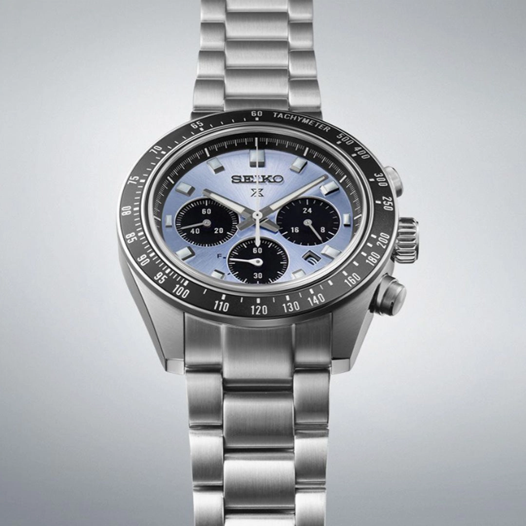 Prospex Men Solar Blue Dial Chronograph Stainless Steel Watch SSC935P1