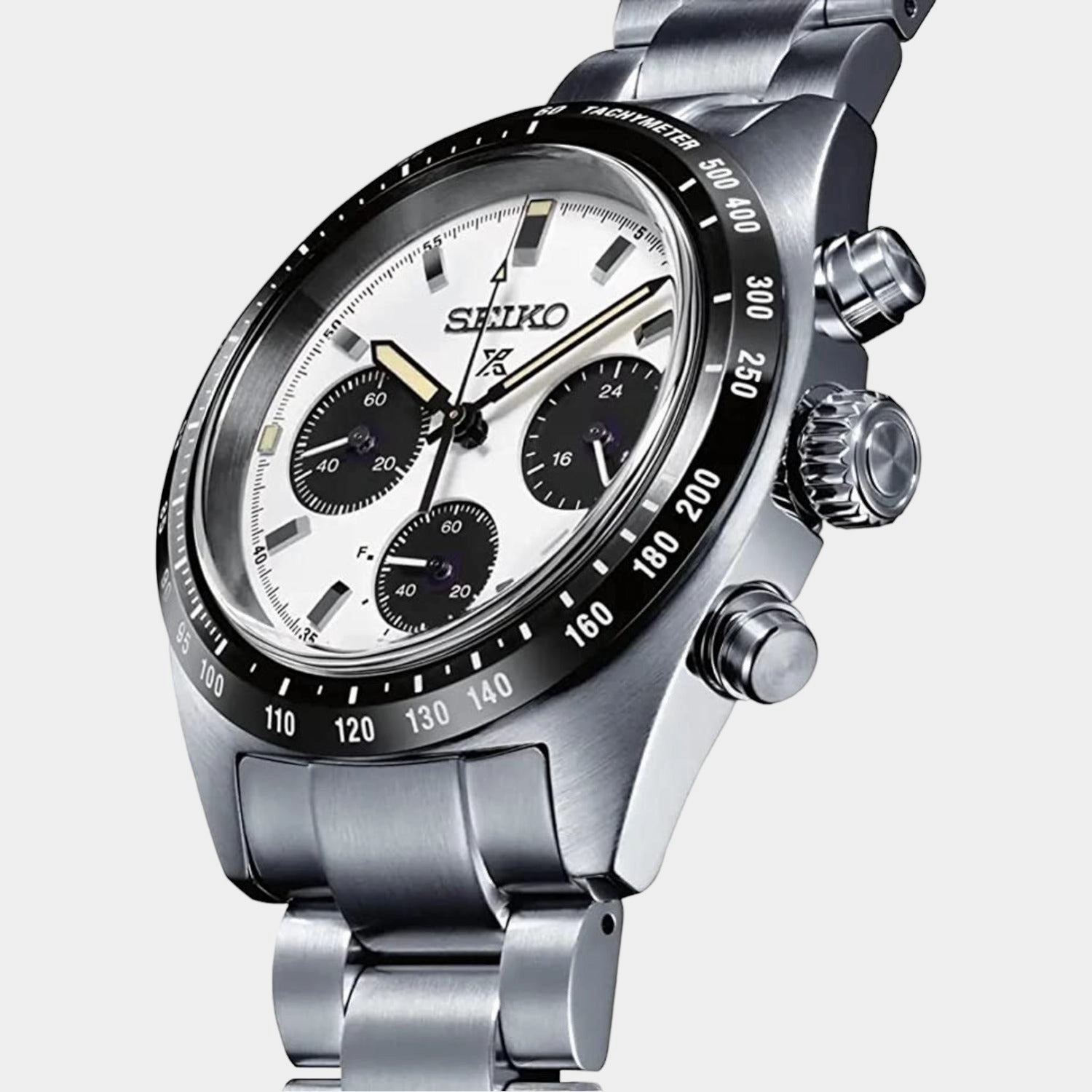 Prospex Men Solar White Dial Chronograph Stainless Steel Watch SSC813P1