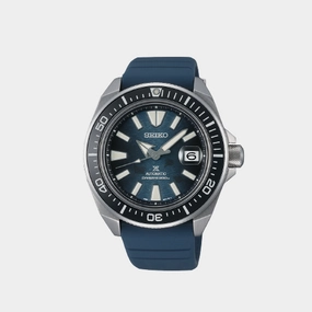 Prospex Save The Ocean King Samurai Men Automatic Blue Dial Analog Silicone Watch SRPF79K1