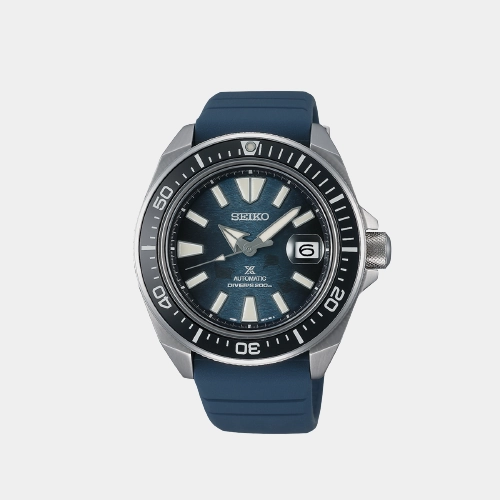 Prospex Save The Ocean King Samurai Men Automatic Blue Dial Analog Silicone Watch SRPF79K1