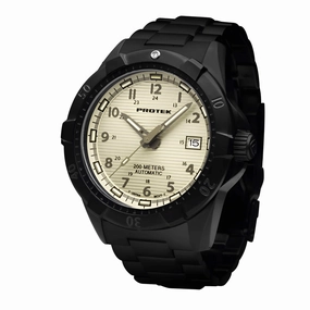 ProTek Men's Automatic Black Case Black Stainless Steel Bracelet Watch | 2217BR
