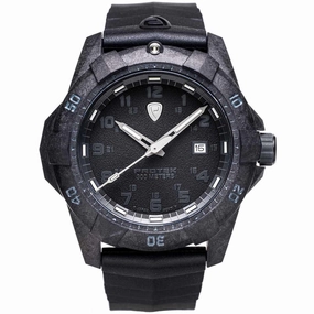 Protek Unisex Quartz Watch - Dive Series Rotating Bezel Black Dial Rubber Strap | 1001