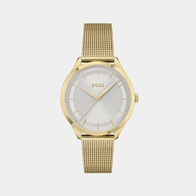 Pura Women Silver Analog Mesh Watch 1502696