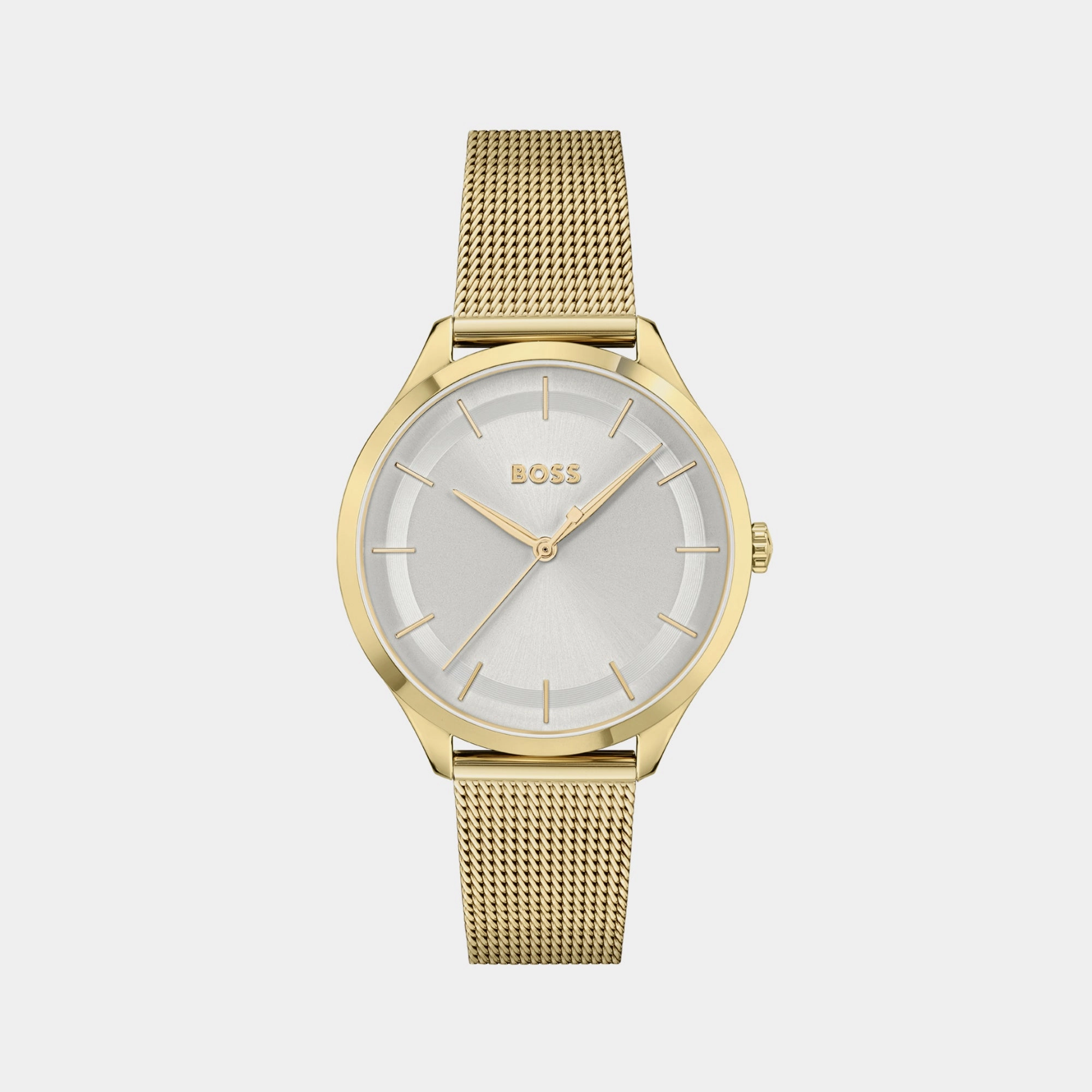Pura Women Silver Analog Mesh Watch 1502696