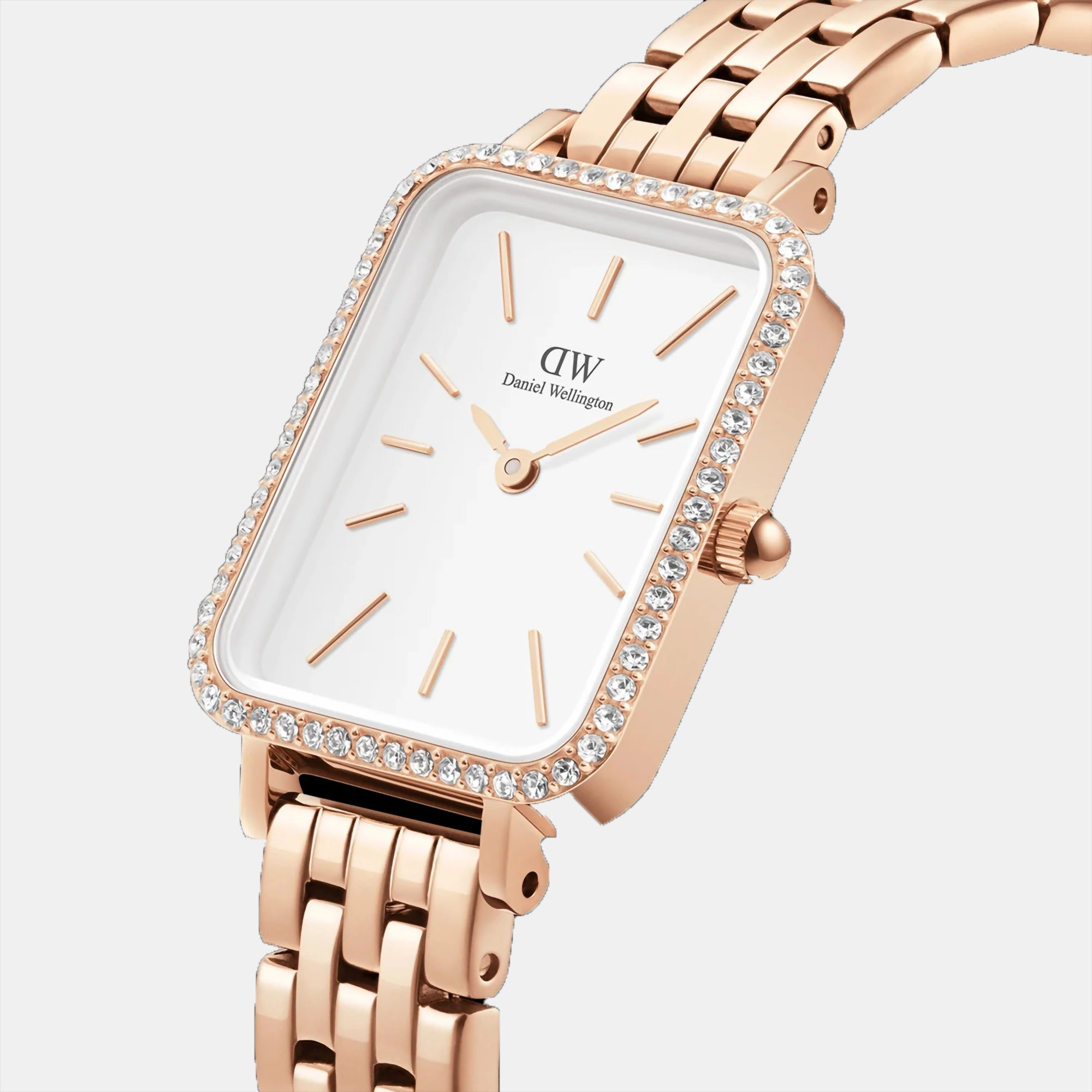 Quadro Women's White Analog Stainless Steel Watch DW00100672K