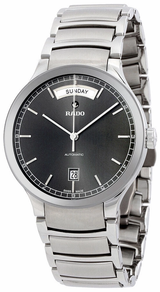 Rado Centrix Automatic Day-Date Gray Dial Stainless Steel Mens Watch R30156103