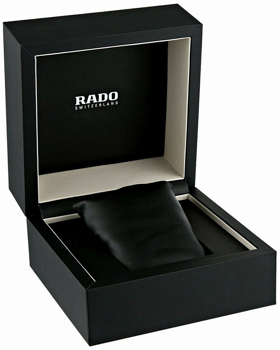 Rado Coupole L Silver Dial Brown Leather Strap Quartz Mens Watch R22864025