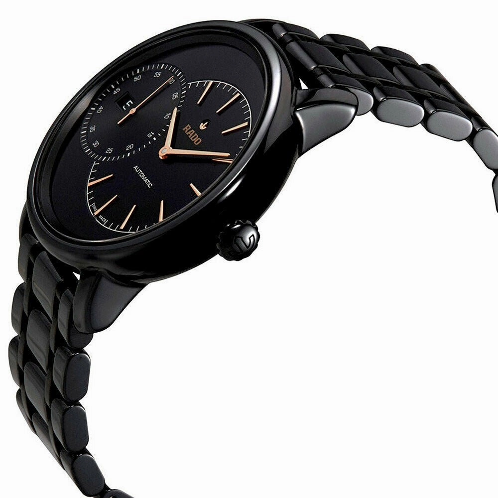 Rado DiaMaster Grande Seconde High-Tech Ceramic Black Dial Date Automatic Mens Watch R14127152