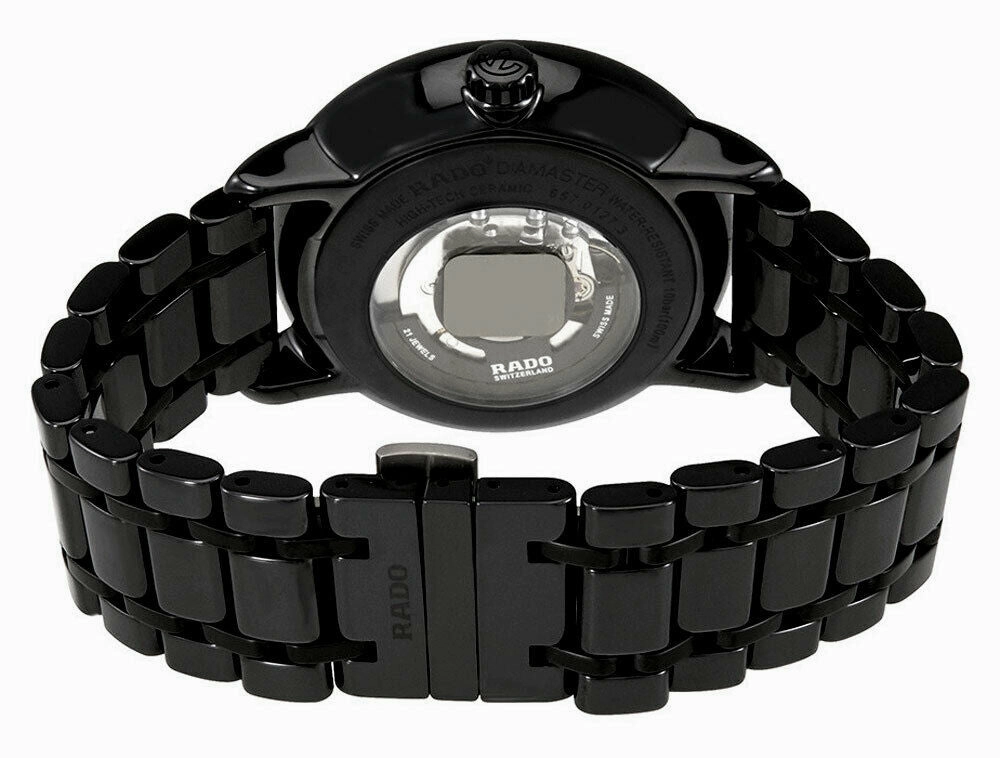 Rado DiaMaster Grande Seconde High-Tech Ceramic Black Dial Date Automatic Mens Watch R14127152