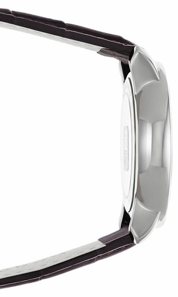 Rado DiaMaster XL Plasma High Tech Ceramic Automatic Champagne Dial Date Brown Strap Mens Watch R14074256