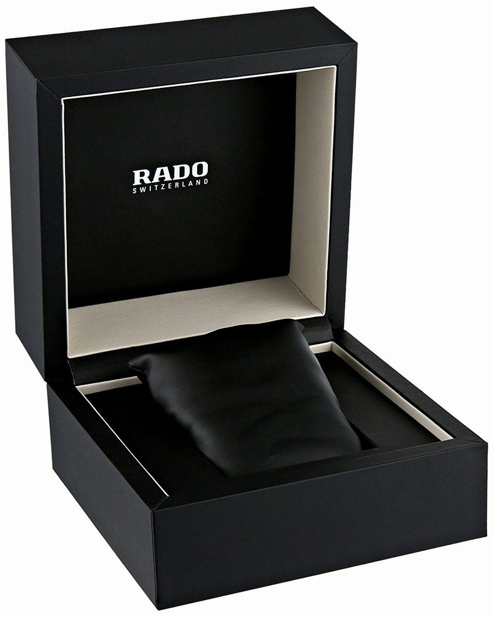 Rado DiaMaster XL Plasma High Tech Ceramic Automatic Champagne Dial Date Brown Strap Mens Watch R14074256