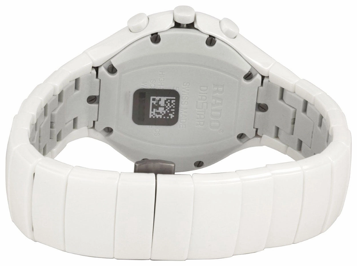 Rado Diastar True Chronograph White Ceramic Womens Watch Quartz Date Diamonds R27832702