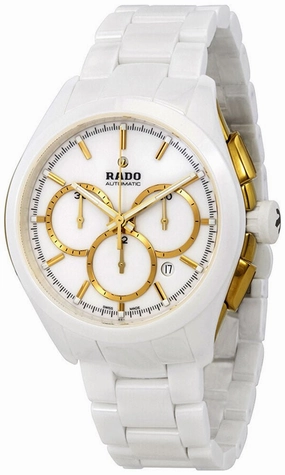 Rado HyperChrome White Ceramic Automatic Chronograph Date Mens Watch R32037012