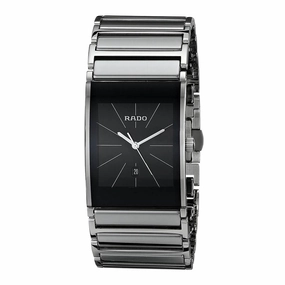 Rado R20784159 Men's Bracelet Watch - Integral Steel & Ceramic Black Dial | R20784159