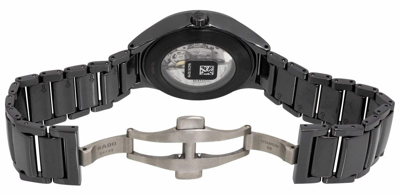Rado True Automatic Open Heart Ceramic Grey Dial Mens Watch R27100112