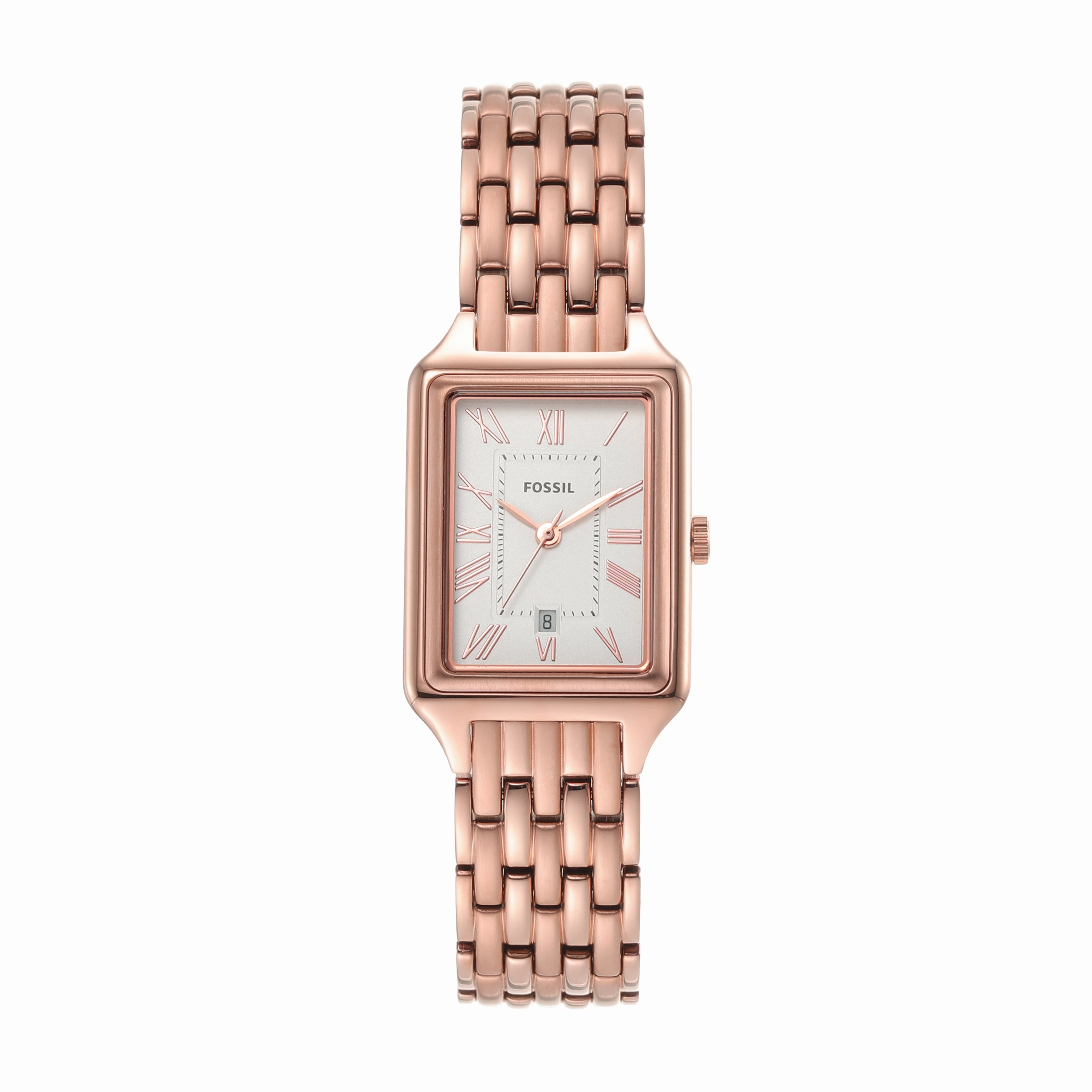Raquel Rose Gold-Tone Stainless Steel Watch with Date by Fossil - ES5271