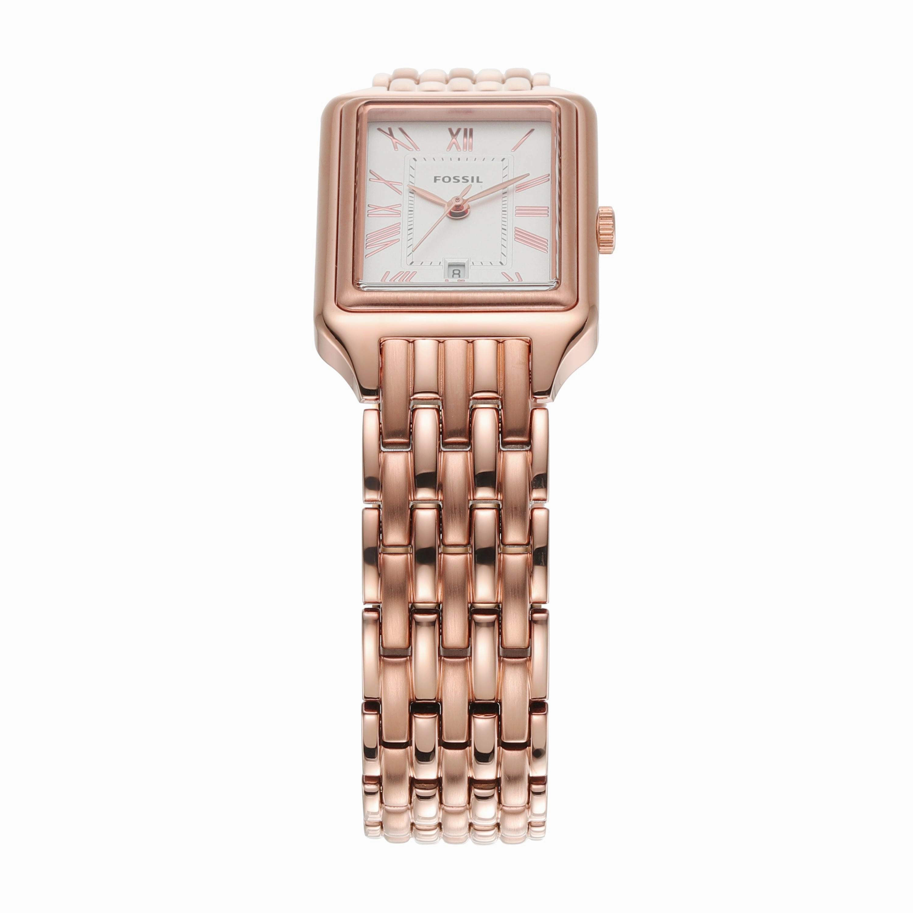 Raquel Rose Gold-Tone Stainless Steel Watch with Date by Fossil - ES5271