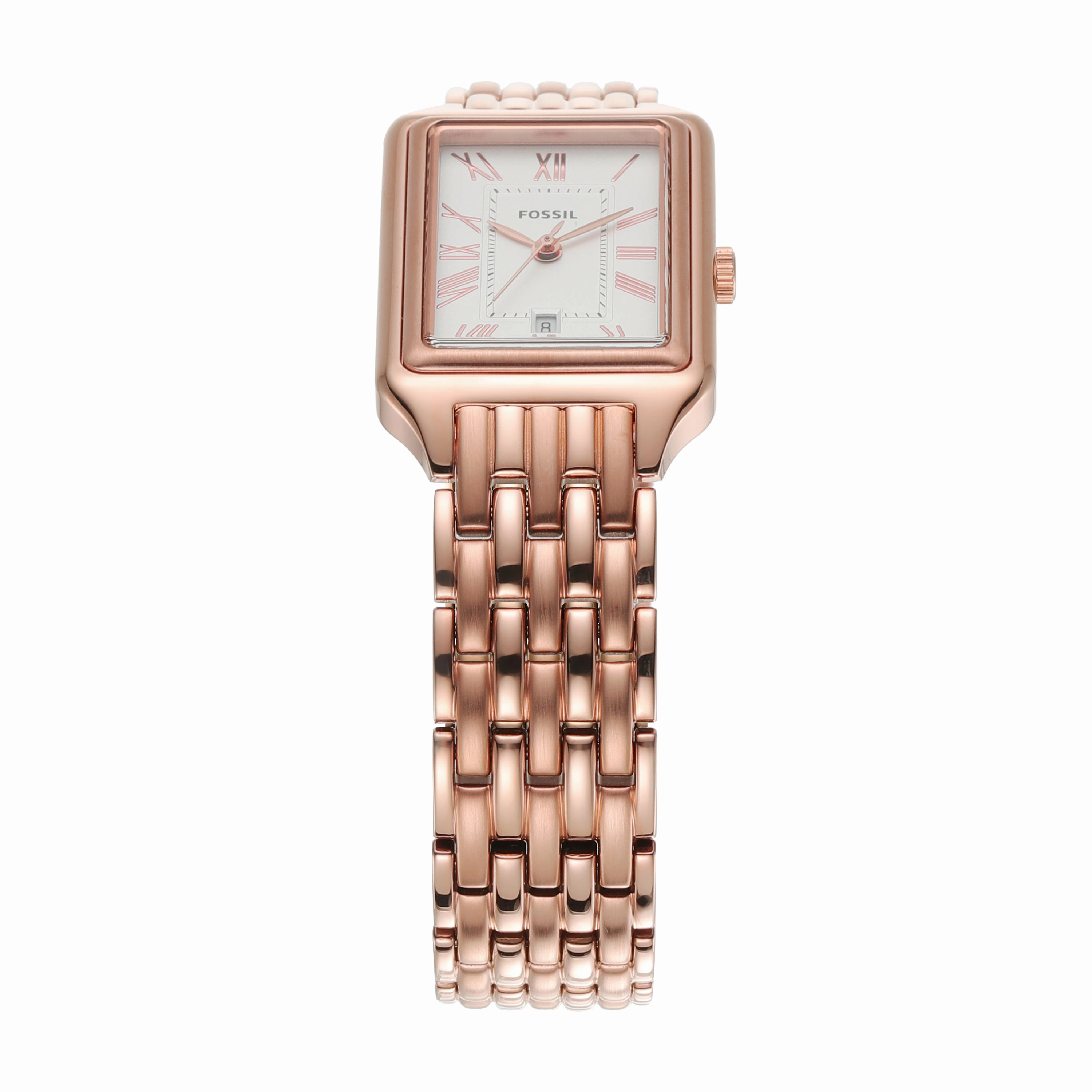 Raquel Rose Gold-Tone Stainless Steel Watch with Date by Fossil - ES5271