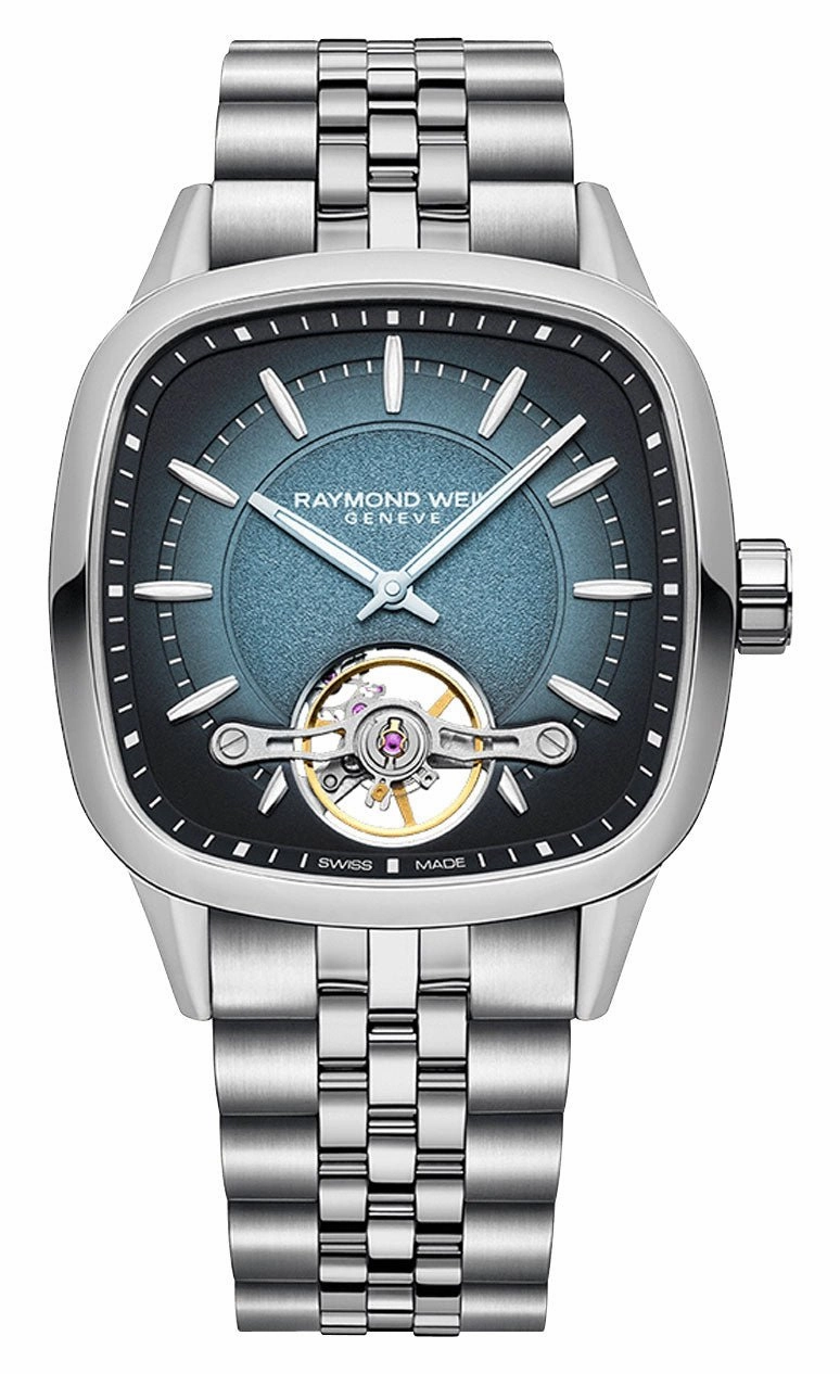 Raymond Weil Freelancer Automatic Stainless Steel Square Blue Dial Mens Watch 2790-ST-50051