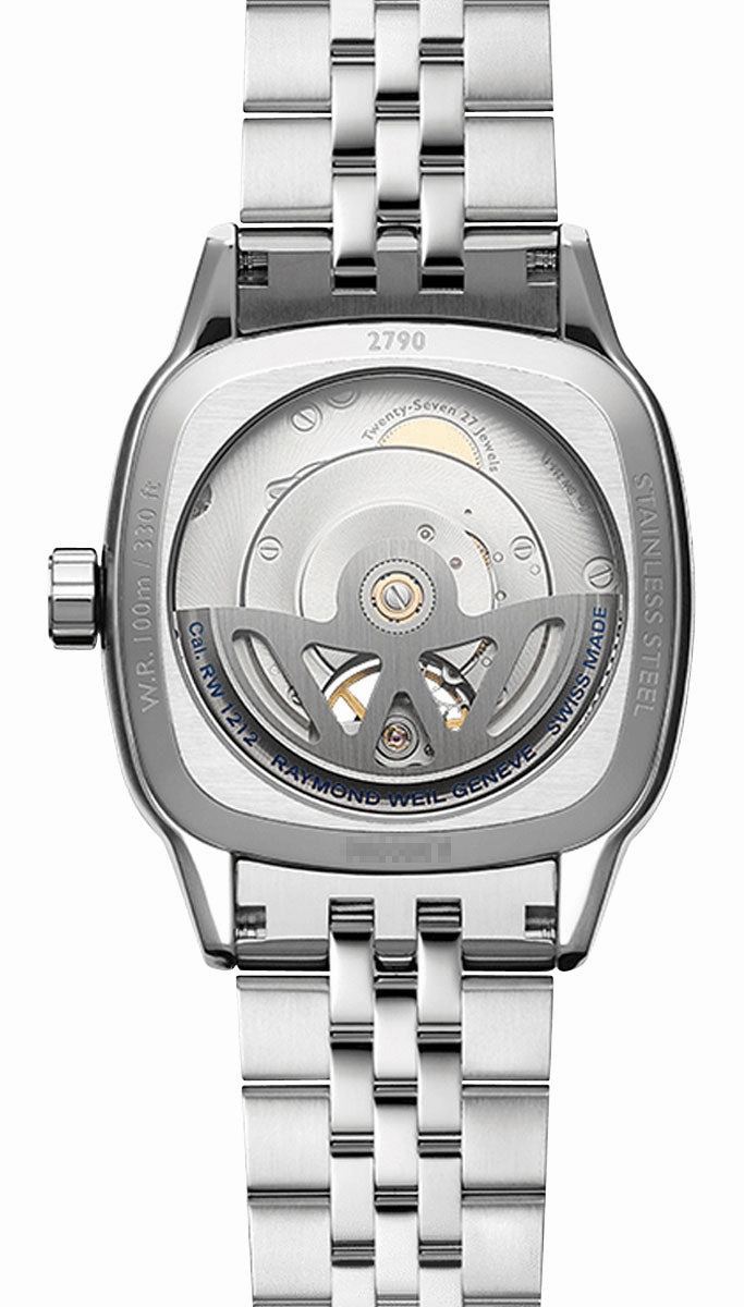 Raymond Weil Freelancer Automatic Stainless Steel Square Blue Dial Mens Watch 2790-ST-50051