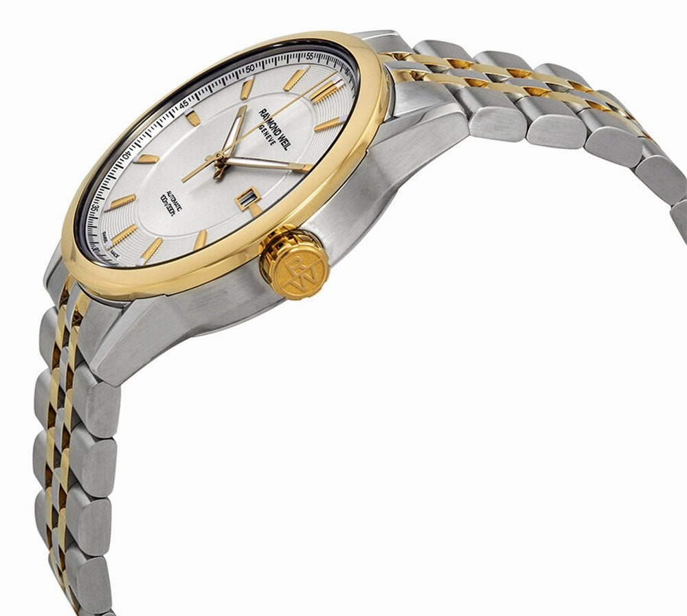 Raymond Weil Freelancer Automatic Two-Tone Stainless Steel Silver Dial Date Mens Watch 2731-STP-65001