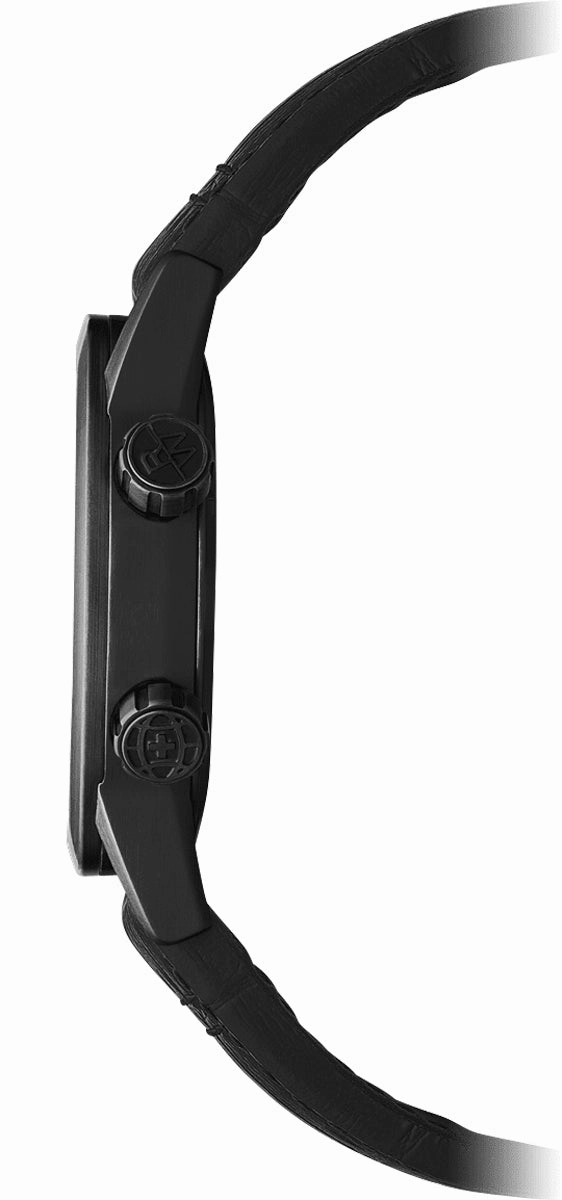 Raymond Weil Freelancer GMT Worldtimer Automatic Black DLC Steel Black Dial Black Leather Strap Date Mens Watch 2765-BKC-20001