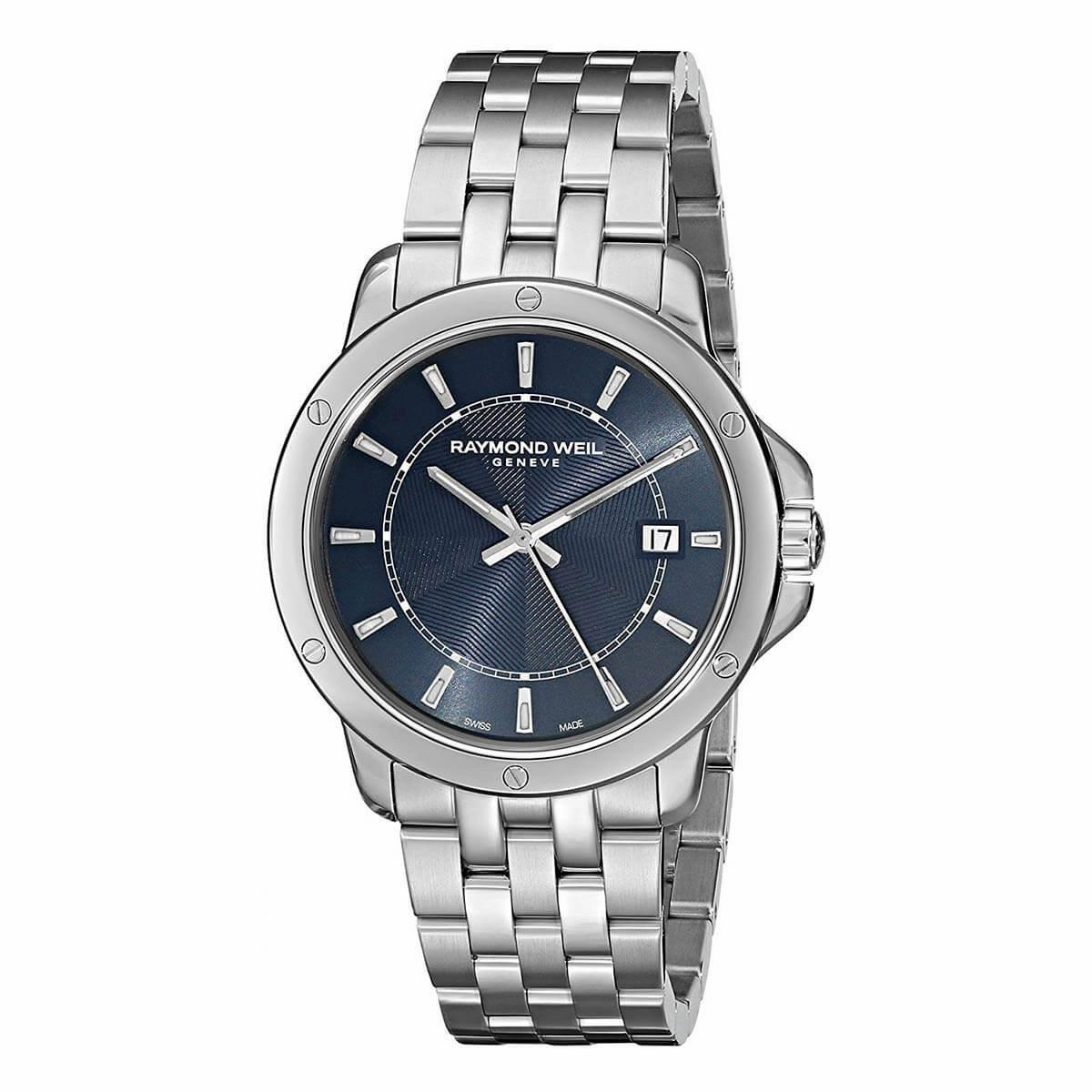 Raymond Weil Men's Bracelet Watch - Tango Blue Dial Steel | 5591-ST-50001