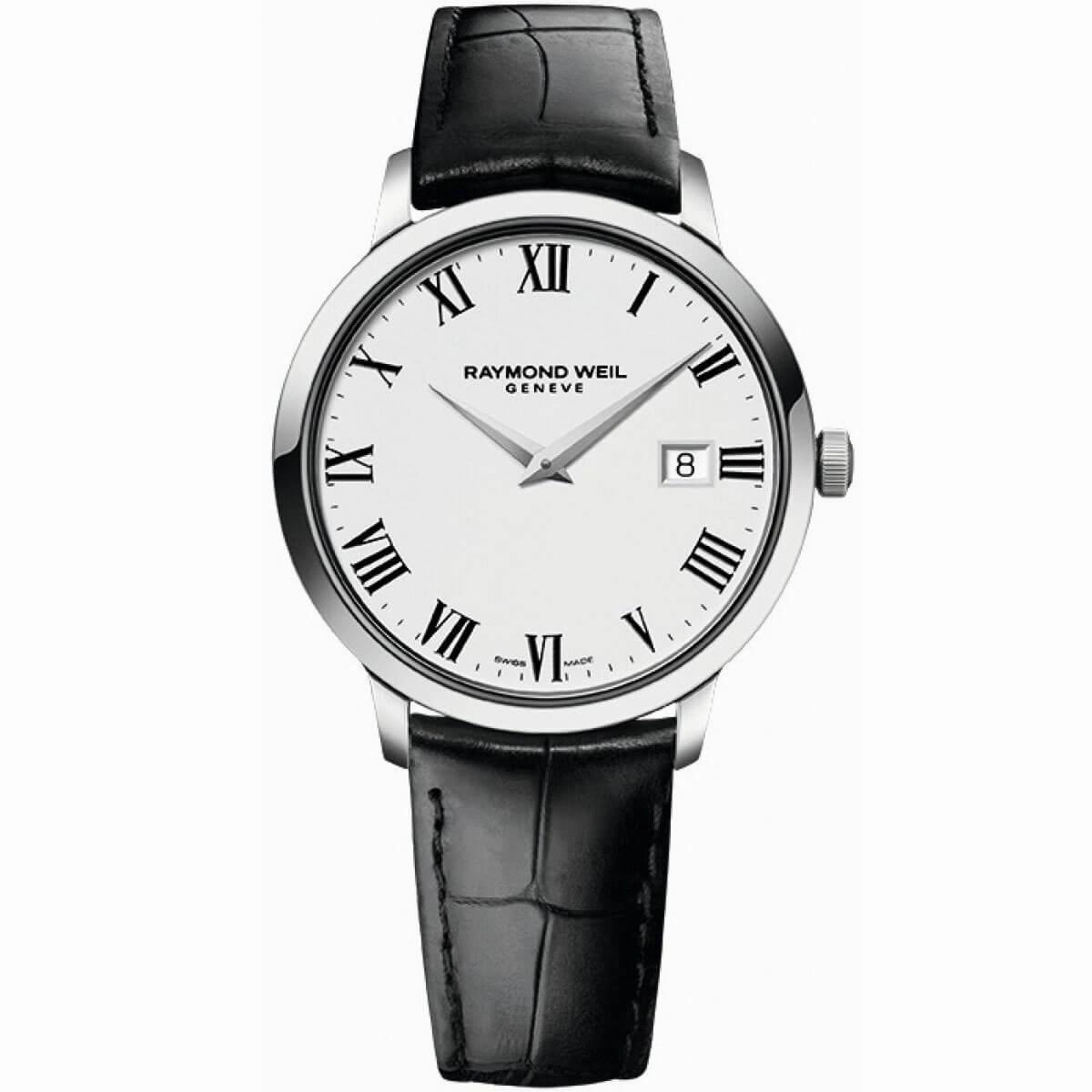 Raymond Weil Men's Strap Watch - Toccata Swiss Quartz Black Leather | 5488-STC-00300