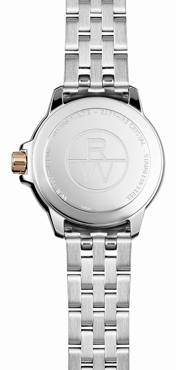 Raymond Weil Tango Two-Tone Stainless Steel Mother-of-Pearl Dial Diamonds Date Quartz Womens Watch 5960-SP5-00995