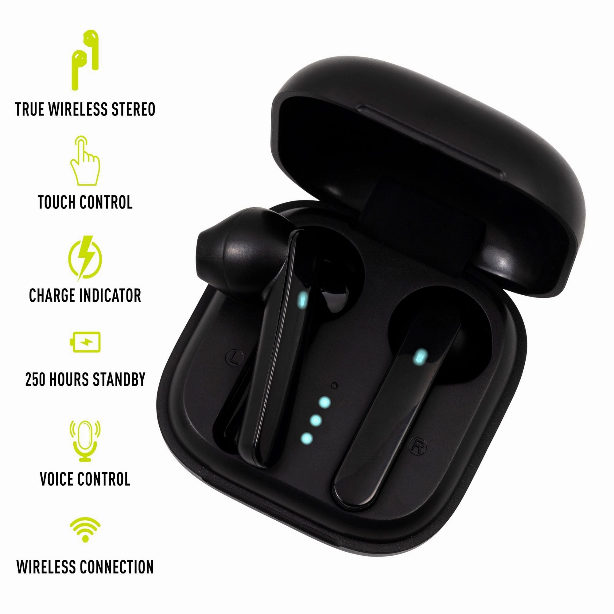 Reflex Active Series 17 Black Silicone Watch & Ear Bud Bundle RA17-2164-TWS