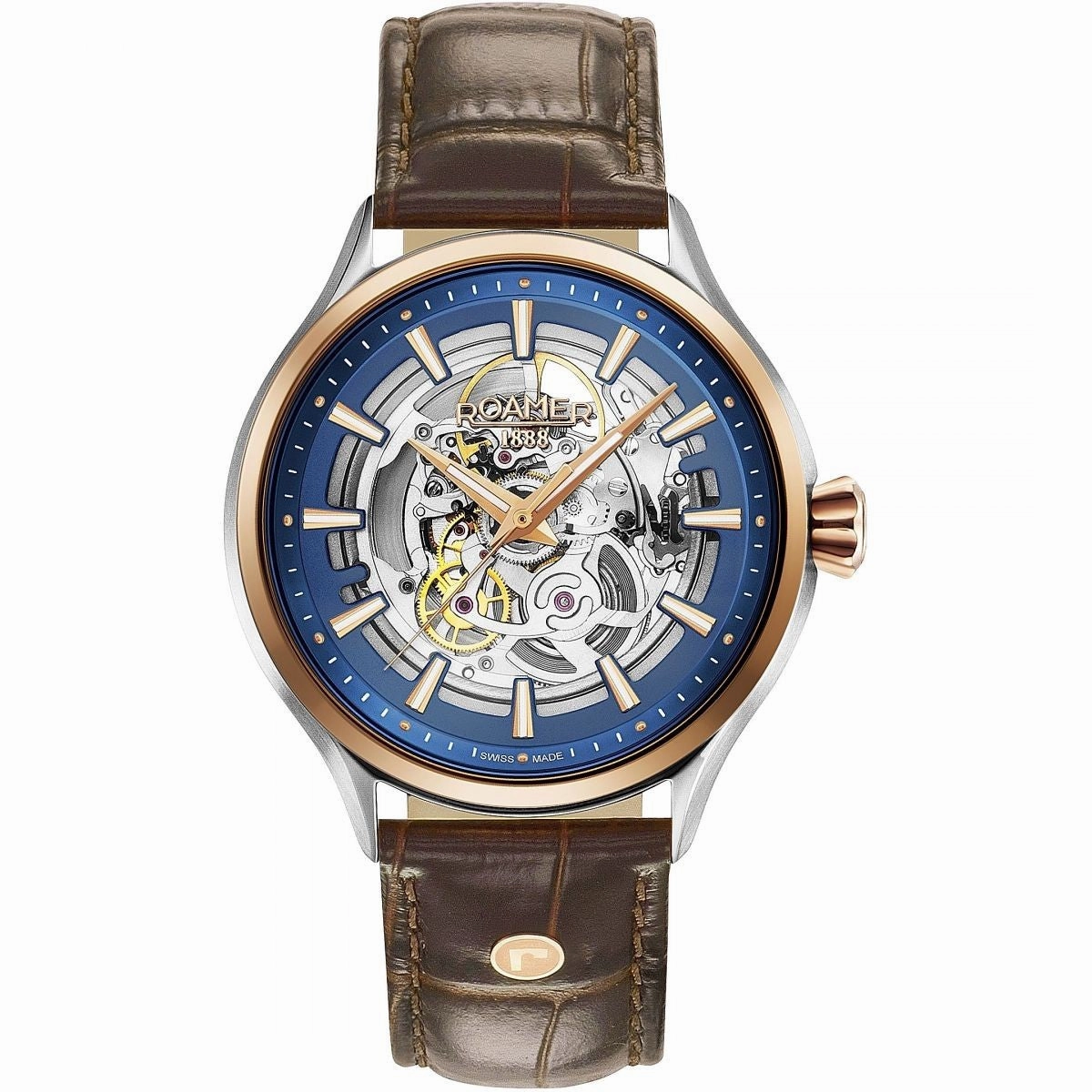Roamer - 101663 49 45 05N - Competence Skeleton Strap Watch for Men's