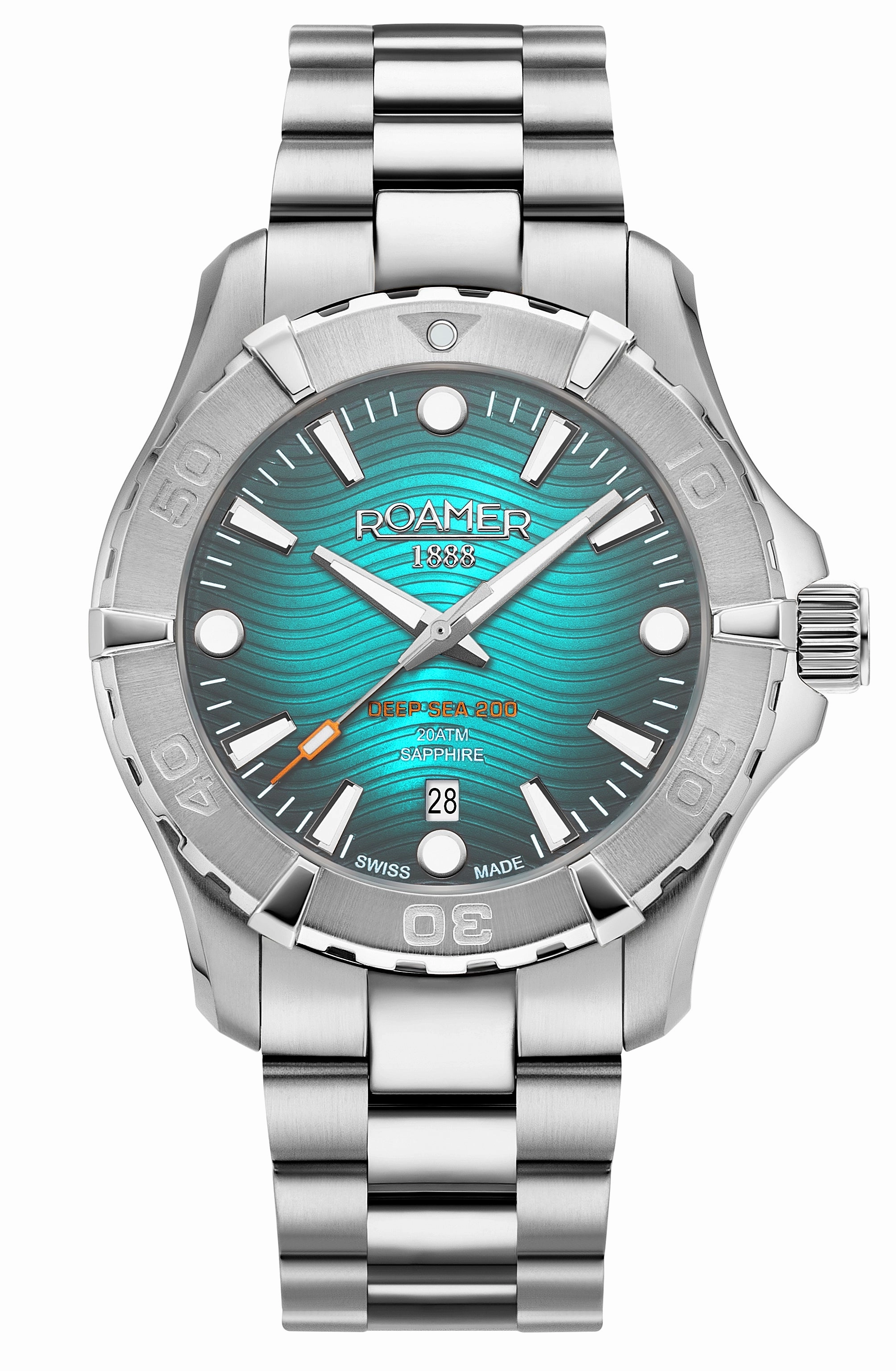 Roamer - 860833 41 05 70 - Deep Sea 200 Stainless Steel Watch For Men's