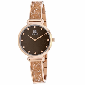 Roberto Bianci Women's Watch - Brillare Brown Dial Plated Steel Bracelet | RB0207