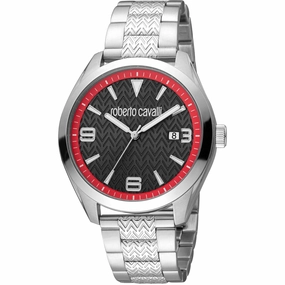 Roberto Cavalli Men's Watch - Classic Black Dial Steel Bracelet | RC5G048M0065