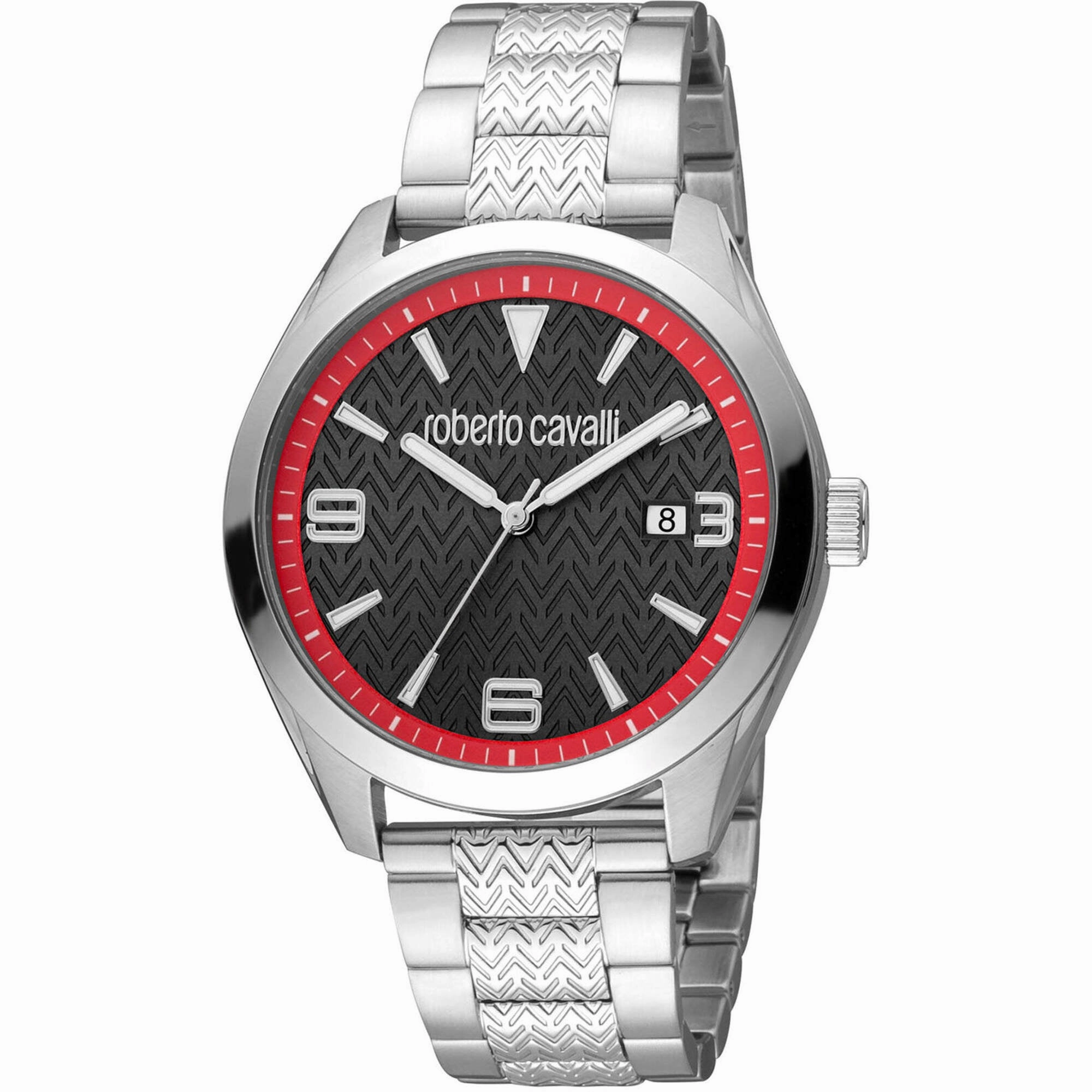Roberto Cavalli Men's Watch - Classic Black Dial Steel Bracelet | RC5G048M0065