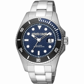Roberto Cavalli Men's Watch - Classic Blue Dial Steel Bracelet | RC5G042M0045