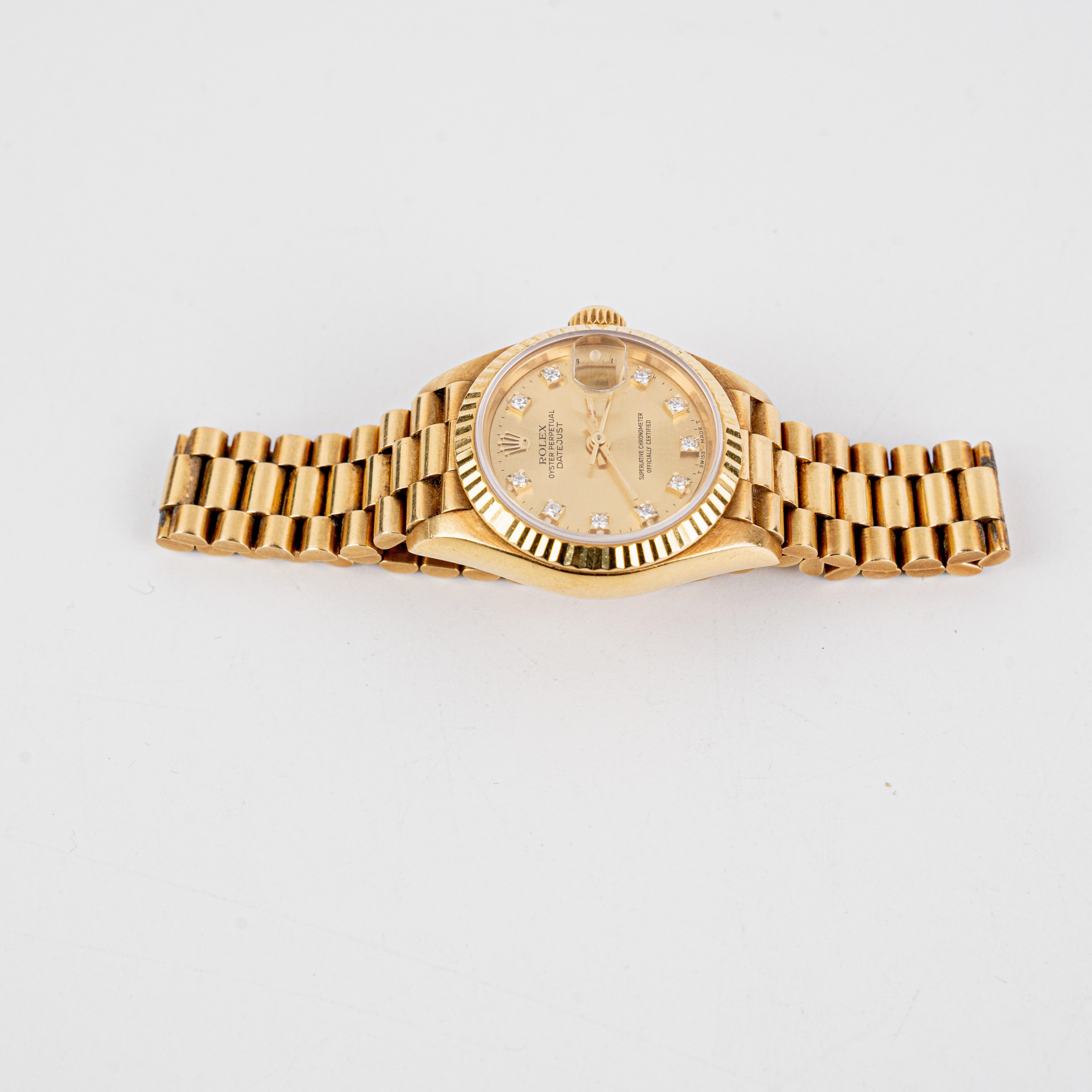 Rolex 26mm Gold with Diamond Watch