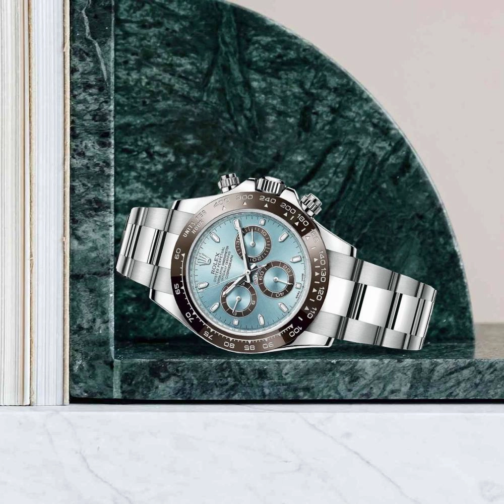 Rolex Cosmograph Daytona 40mm - Ref: 116506-0001 - Ice Blue Index Dial & Ceramic Bezel, Platinum Oyster Bracelet Men's Watch