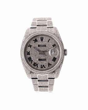 Rolex Date-Just 36mm 116200 Custom Pave Diamond BustDown