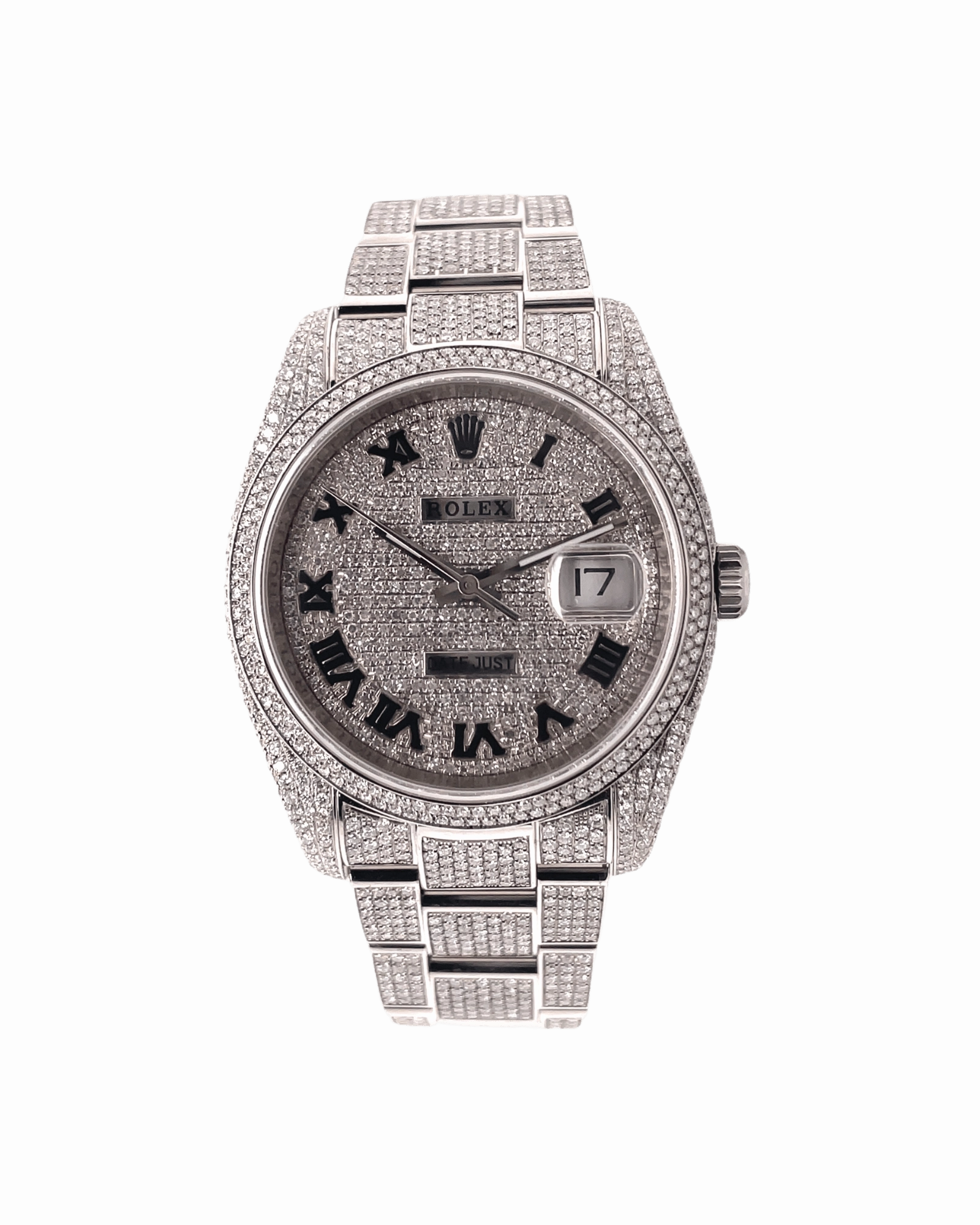 Rolex Date-Just 36mm 116200 Custom Pave Diamond BustDown