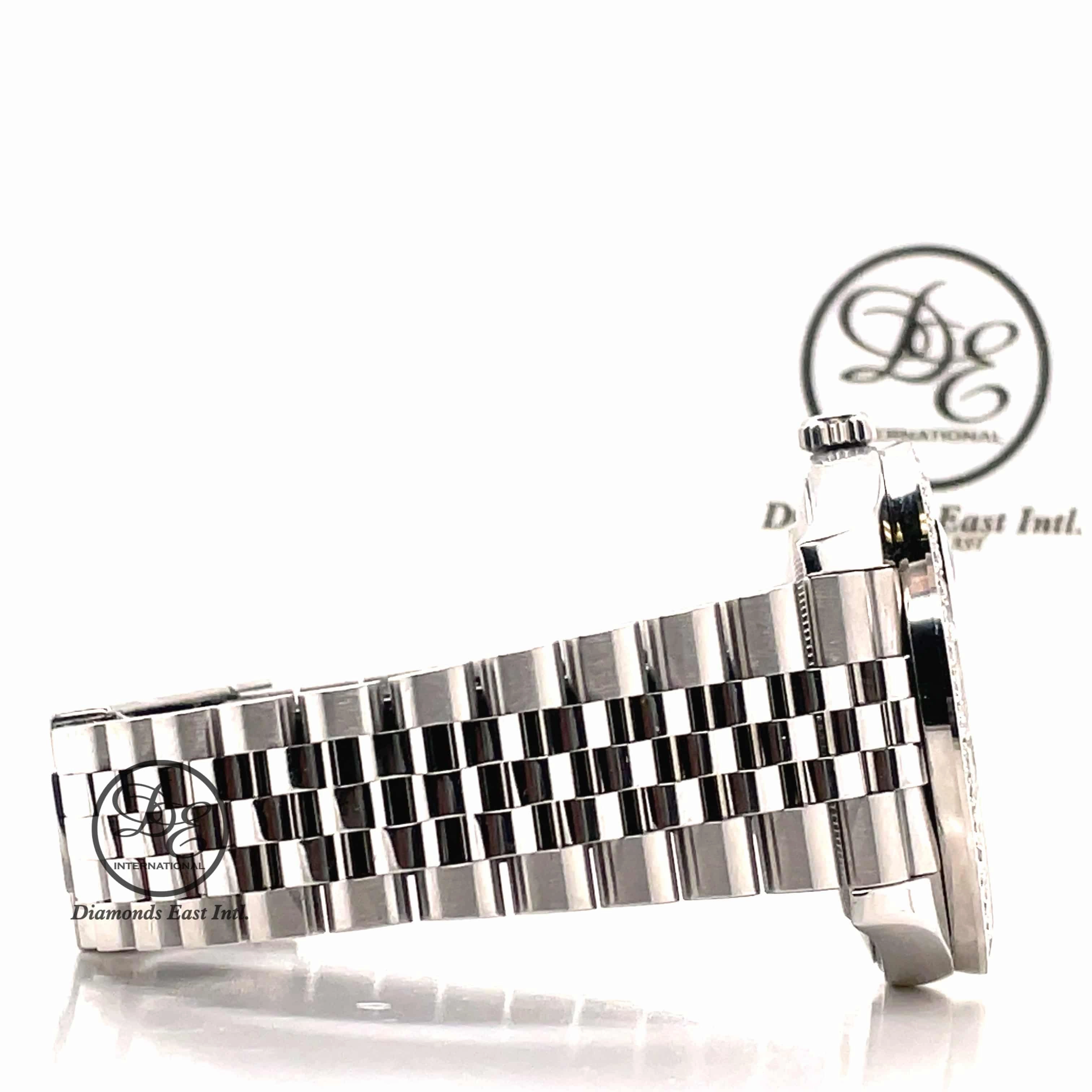 Rolex Date-Just 41mm 126300 Custom MOP Diamond Dial And Diamond Bezel Papers
