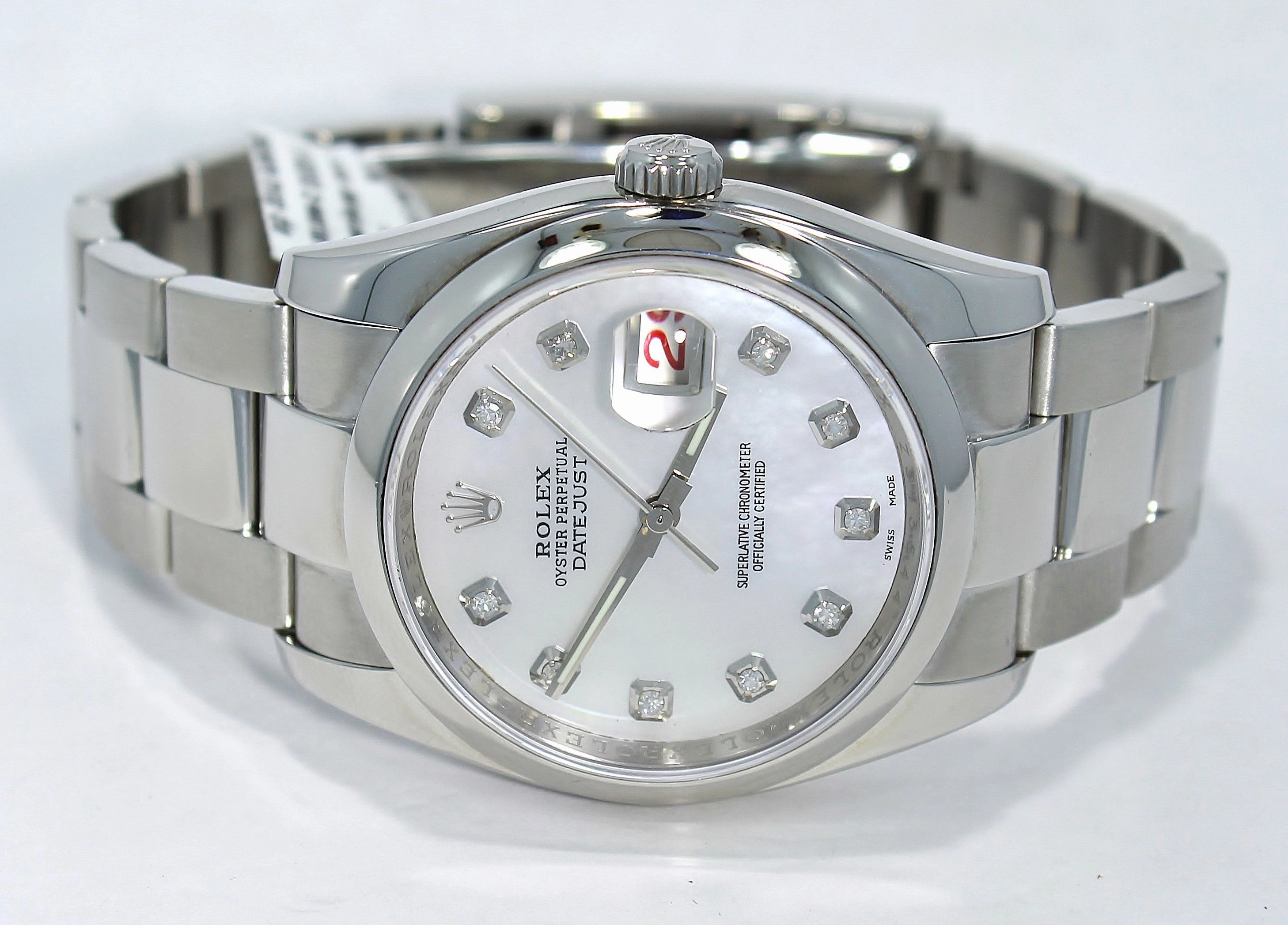Rolex Datejust 116200 36mm  Diamond Mop Dial Oyster Perpetual