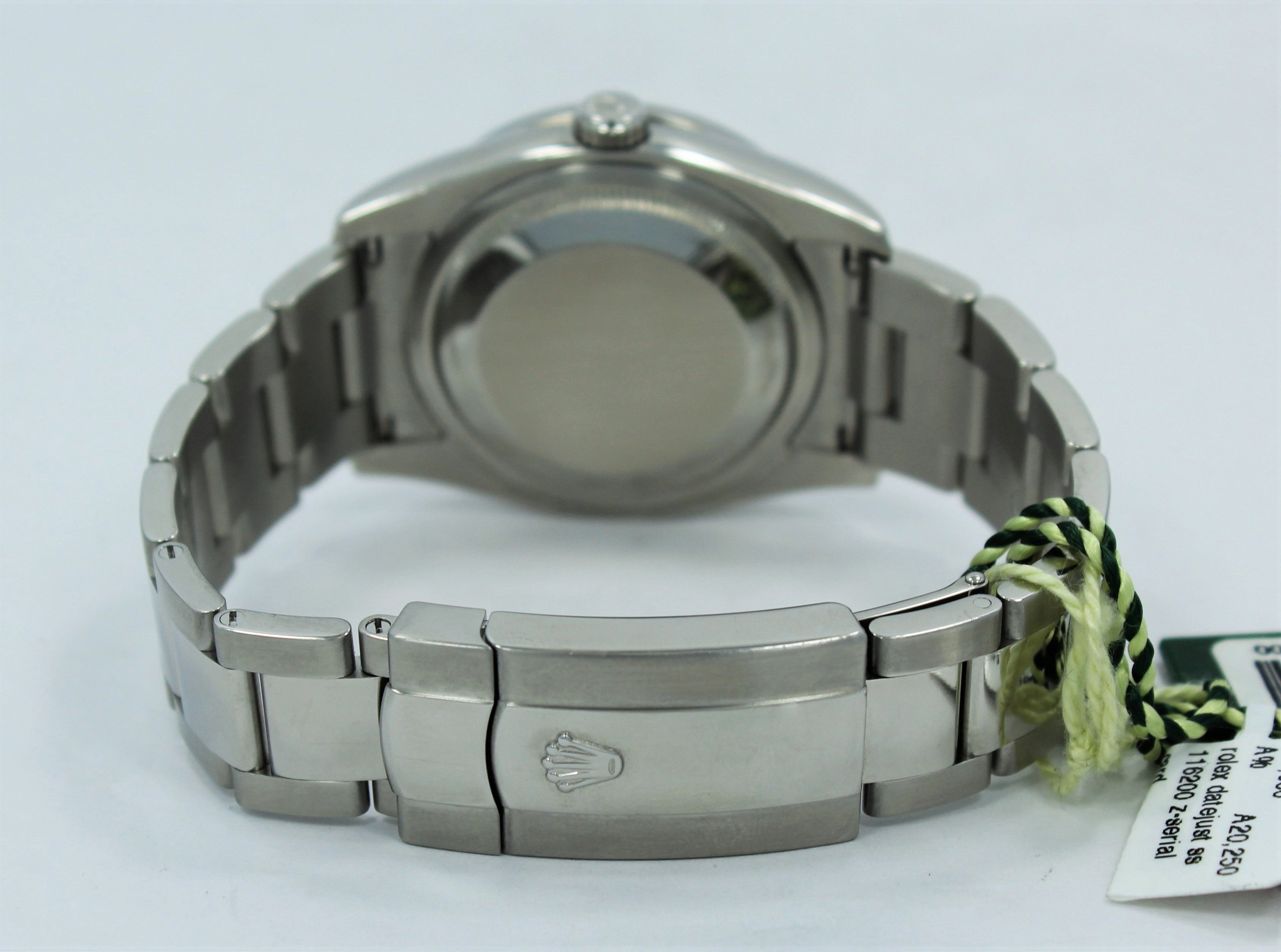 Rolex Datejust 116200 36mm Oyster Perpetual 1.95CT Diamond Bezel Silver Roman Dial