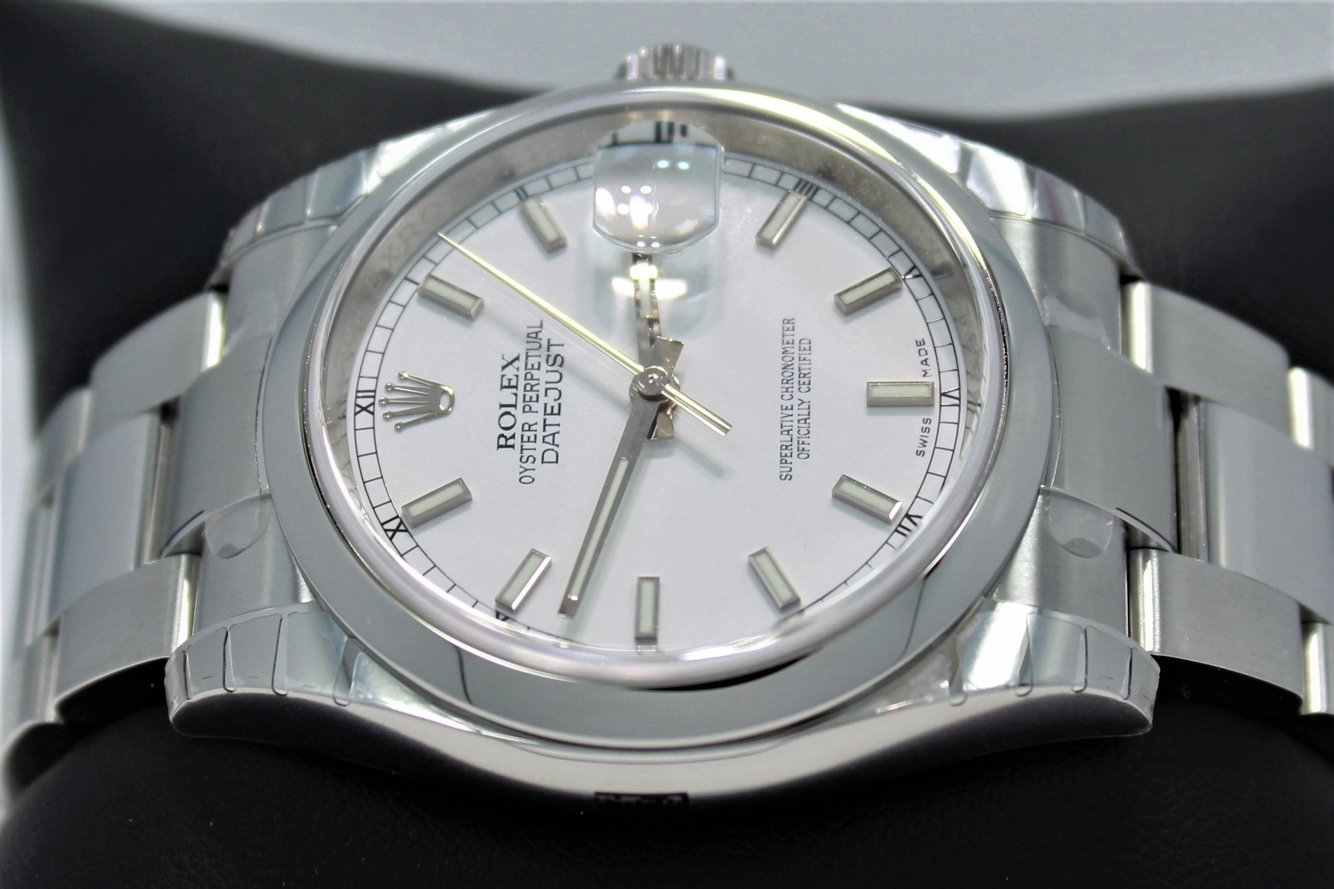 Rolex Datejust 116200 36mm White Stick Dial Oyster Perpetual UNWORN